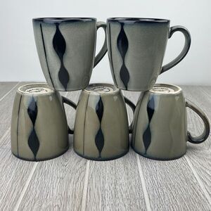 Sango 4508 Prelude Black Coffee Mugs Set of 5